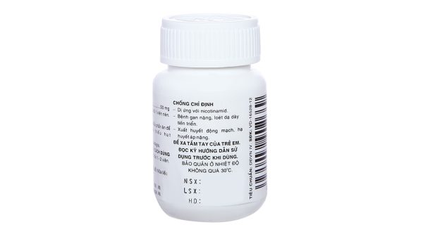 Vitamin PP 50 Pharmedic ngăn ngừa thiếu nicotinamide lọ 60 viên