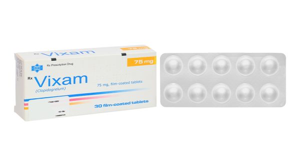 Vixam 75 mg phòng huyết khối động mạch (3 vỉ x 10 viên)
