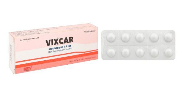 Vixcar 75mg phòng ngừa các biến cố huyết khối do xơ vữa (3 vỉ x 10 viên)