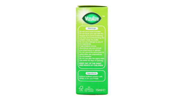 Dung dịch nhỏ mắt Vizulize Tired giúp làm dịu và phục hồi mắt mệt mỏi chai 15ml