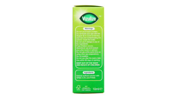 Nước mắt nhân tạo Vizulize Hypromellose 0.3% giảm cảm giác khô, kích ứng mắt chai 10ml