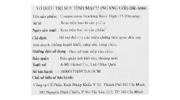 Vớ gối y khoa Dr. Med DR-A060 size M