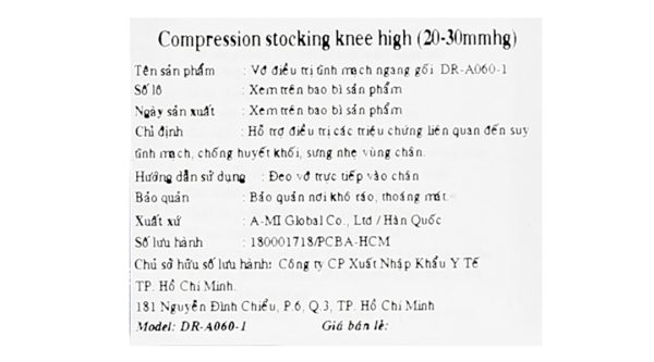 Vớ gối y khoa Dr. Med DR-A060-1 size M