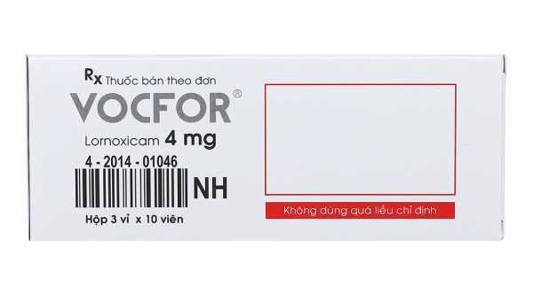 Vocfor 4mg giảm đau, kháng viêm xương khớp (3 vỉ x 10 viên)