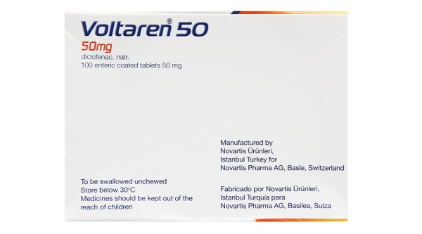 Voltaren 50mg giảm đau, kháng viêm xương khớp (10 vỉ x 10 viên)
