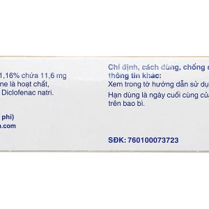 Gel bôi Voltaren Emulgel 1% giảm đau, kháng viêm xương khớp tuýp 20g
