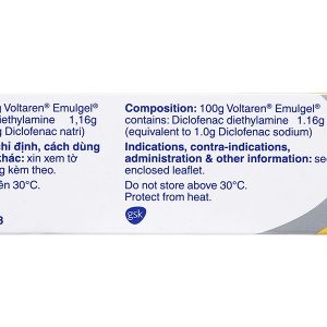 Gel bôi Voltaren Emulgel 1% giảm đau, kháng viêm xương khớp tuýp 20g