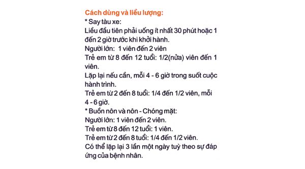 Vomina 50 trị chóng mặt, buồn nôn (25 vỉ x 4 viên)