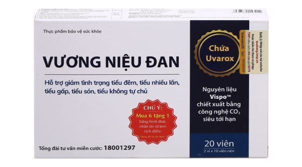 Vương Niệu Đan giảm kích thích bàng quang, giảm tiểu đêm hộp 20 viên