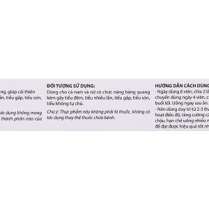 Vương Niệu Đan giảm kích thích bàng quang, giảm tiểu đêm hộp 20 viên