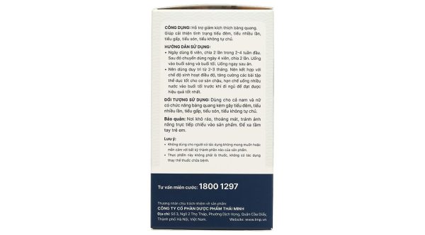 Vương Niệu Đan giảm kích thích bàng quang, giảm tiểu đêm lọ 80 viên