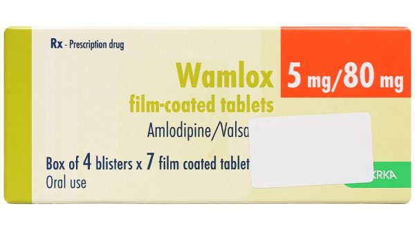 Wamlox 5mg/80mg trị tăng huyết áp vô căn (4 vỉ x 7 viên)