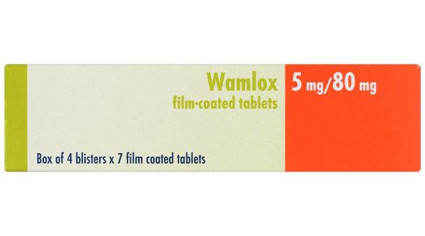 Wamlox 5mg/80mg trị tăng huyết áp vô căn (4 vỉ x 7 viên)