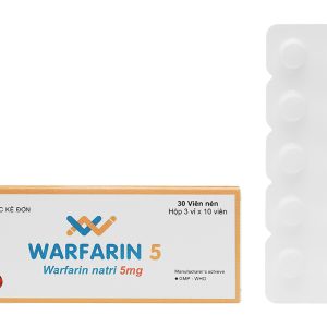 Warfarin 5 SPM phòng và trị huyết khối tĩnh mạch (3 vỉ x 10 viên)