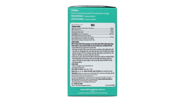 Wit tăng cường thị lực, giảm mờ, nhòe mắt chai 30 viên