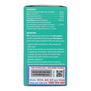 Wit tăng cường thị lực, giảm mờ, nhòe mắt chai 30 viên