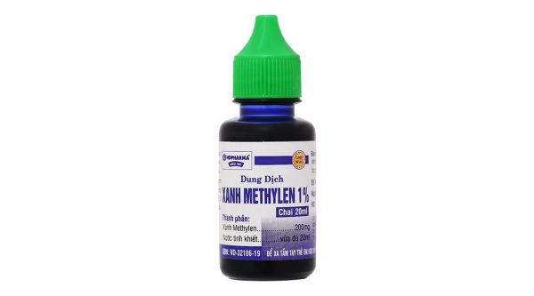 Dung dịch Xanh Methylen 1% HDpharma trị lở loét, viêm da mủ chai 20ml