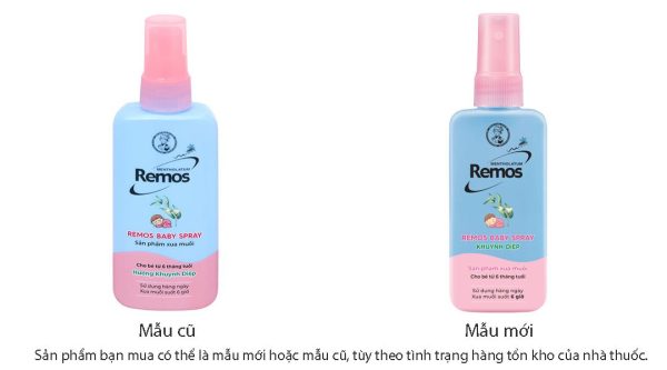 Xịt chống muỗi Remos Baby Spray hương khuynh diệp cho bé chai 70ml