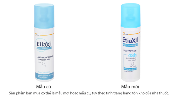 Xịt khử mùi Etiaxil Déodorant Anti-Transpirant 48h khử mùi hôi chân chai 100ml