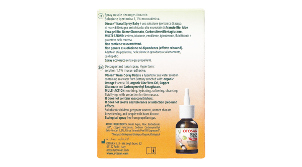 Dung dịch xịt mũi Otosan Nasal Spray Baby hỗ trợ giảm viêm mũi, viêm xoang chai 30ml