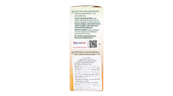 Dung dịch xịt mũi Otosan Nasal Spray Baby hỗ trợ giảm viêm mũi, viêm xoang chai 30ml