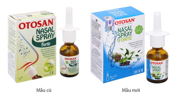 Dung dịch xịt mũi Otosan Nasal Spray Forte hỗ trợ giảm viêm mũi, viêm xoang lọ 30ml