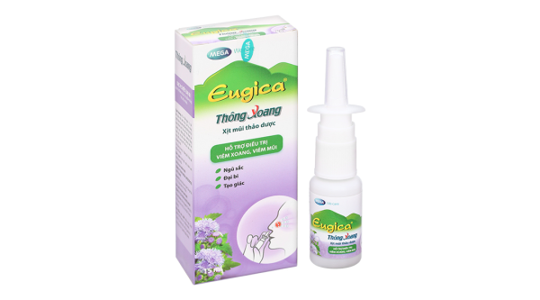 Dung dịch xịt mũi Thông Xoang Eugica hỗ trợ giảm các bệnh lý hô hấp chai 15ml