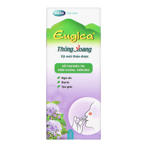 Dung dịch xịt mũi Thông Xoang Eugica hỗ trợ giảm các bệnh lý hô hấp chai 15ml