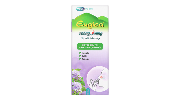 Dung dịch xịt mũi Thông Xoang Eugica hỗ trợ giảm các bệnh lý hô hấp chai 15ml