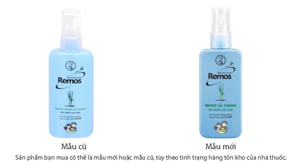 Xịt chống muỗi Remos hương sả chanh chai 70ml