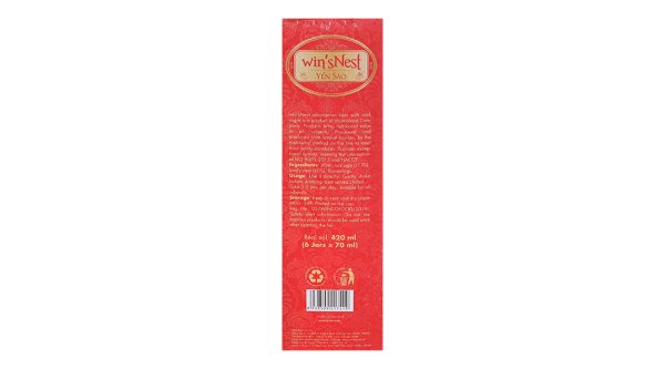 Yến sào Win'snest tổ yến chưng sẵn đường phèn hộp 6 hũ x 70ml