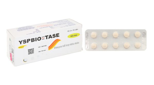 Viên nhai YspBio - Tase trị chứng khó tiêu, bội thực, chán ăn (10 vỉ x 10 viên)