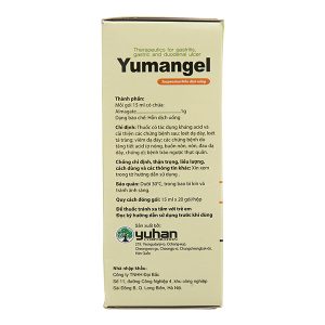 Hỗn dịch uống Yumangel 1g trị trào ngược dạ dày, thực quản (20 gói x 15ml)