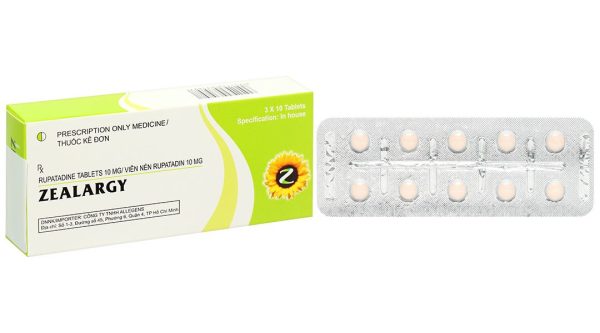 Zealargy 10mg điều trị triệu chứng viêm mũi dị ứng (3 vỉ x 10 viên)