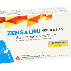 Dung dịch Zensalbu Nebules 2.5mg/2.5ml trị hen cấp, cơn co thắt phế quản (2 vỉ x 5 ống)