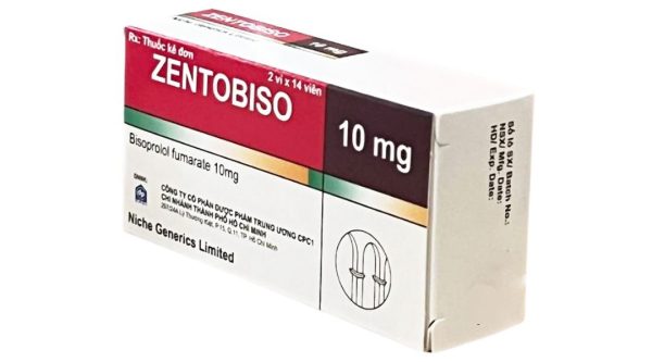 Zentobiso 10mg trị suy tim mãn tính ổn định (2 vỉ x 14 viên)
