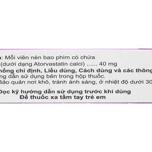 Zentocor 40mg trị rối loạn mỡ máu (3 vỉ x 10 viên)