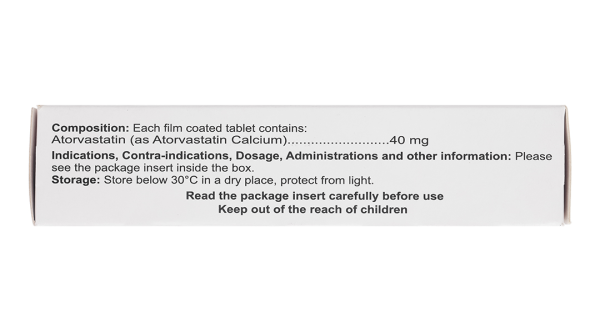 Zentocor 40mg trị rối loạn mỡ máu (3 vỉ x 10 viên)