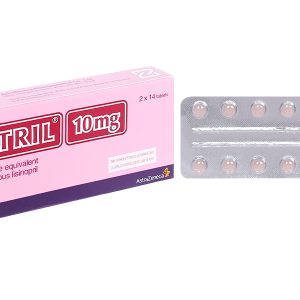 Zestril 10mg trị tăng huyết áp, suy tim (2 vỉ x 14 viên)