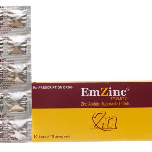 EmZinc Tablets 20mg bổ sung kẽm, trị tiêu chảy (10 vỉ x 10 viên)