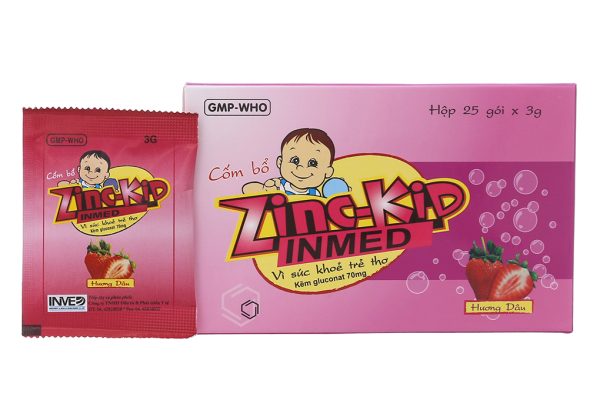 Cốm Bổ Zinc - Kid Inmed 70mg bổ sung kẽm, trị tiêu chảy (25 gói x 3g)