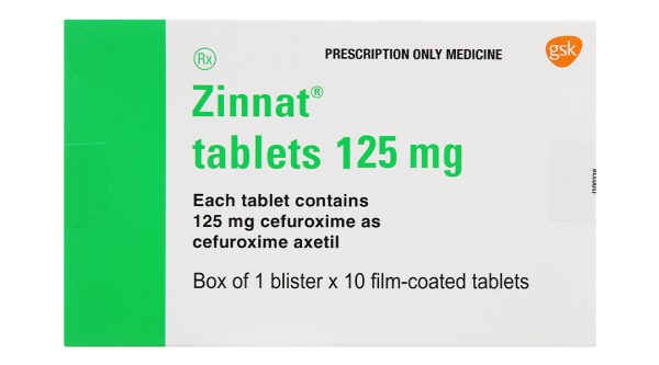 Zinnat Tablets 125mg trị nhiễm khuẩn (1 vỉ x 10 viên)