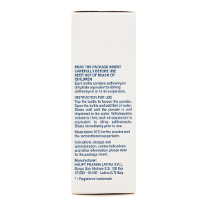 Bột pha hỗn dịch uống Zitromax 200mg/5ml trị nhiễm khuẩn lọ 600mg/15ml