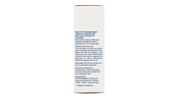Bột pha hỗn dịch uống Zitromax 200mg/5ml trị nhiễm khuẩn lọ 600mg/15ml