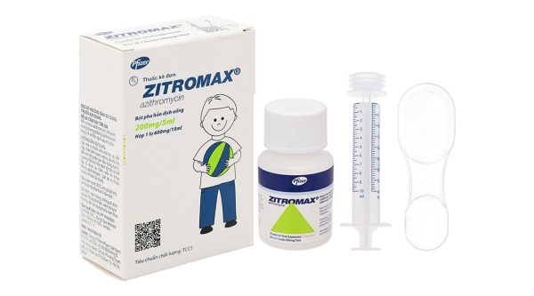 Bột pha hỗn dịch uống Zitromax 200mg/5ml trị nhiễm khuẩn lọ 600mg/15ml