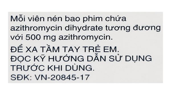 Zitromax 500mg trị nhiễm khuẩn (1 vỉ x 3 viên)