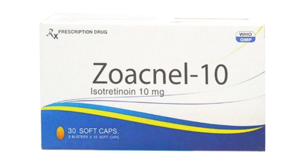 Zoacnel-10 trị mụn trứng cá nặng (3 vỉ x 10 viên)