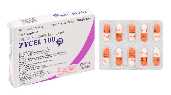 Zycel 100 giảm các triệu chứng viêm xương khớp và viêm khớp dạng thấp (10 vỉ x 10 viên)