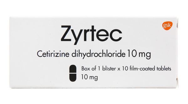 Zyrtec 10mg trị viêm mũi dị ứng, mề đay (1 vỉ x 10 viên)